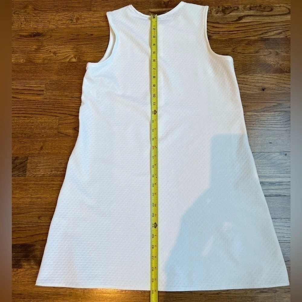 KARLA COLLETTO White piqué sleeveless A-line dress or swim coverup size small
